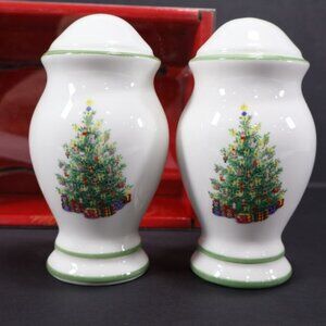 Christopher Radko Holiday Celebrations Traditional Christmas Salt Pepper Shakers